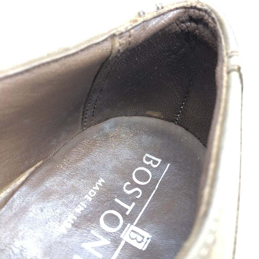 Bostonian Full Brogue Wingtip Shoes, Made in USA, Size 7 1/2 M Women's 24.5cm unclear beige type brown Vintage Second Hand