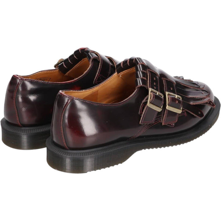 Dr. Martens Quilted Monk Strap Shoes, Size 4, Women's, Size 9.1" /saa015190 Women's 23.0cm genuine leather wine-red Vintage Second Hand