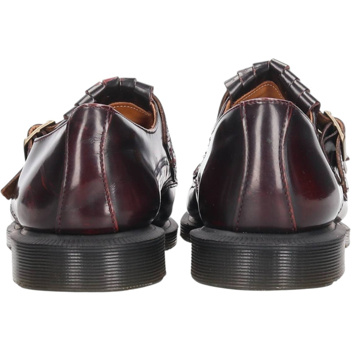 Dr. Martens Quilted Monk Strap Shoes, Size 4, Women's, Size 9.1" /saa015190 Women's 23.0cm genuine leather wine-red Vintage Second Hand