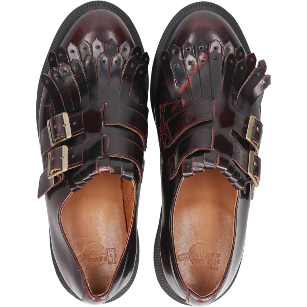 Dr. Martens Quilted Monk Strap Shoes, Size 4, Women's, Size 9.1" /saa015190 Women's 23.0cm genuine leather wine-red Vintage Second Hand