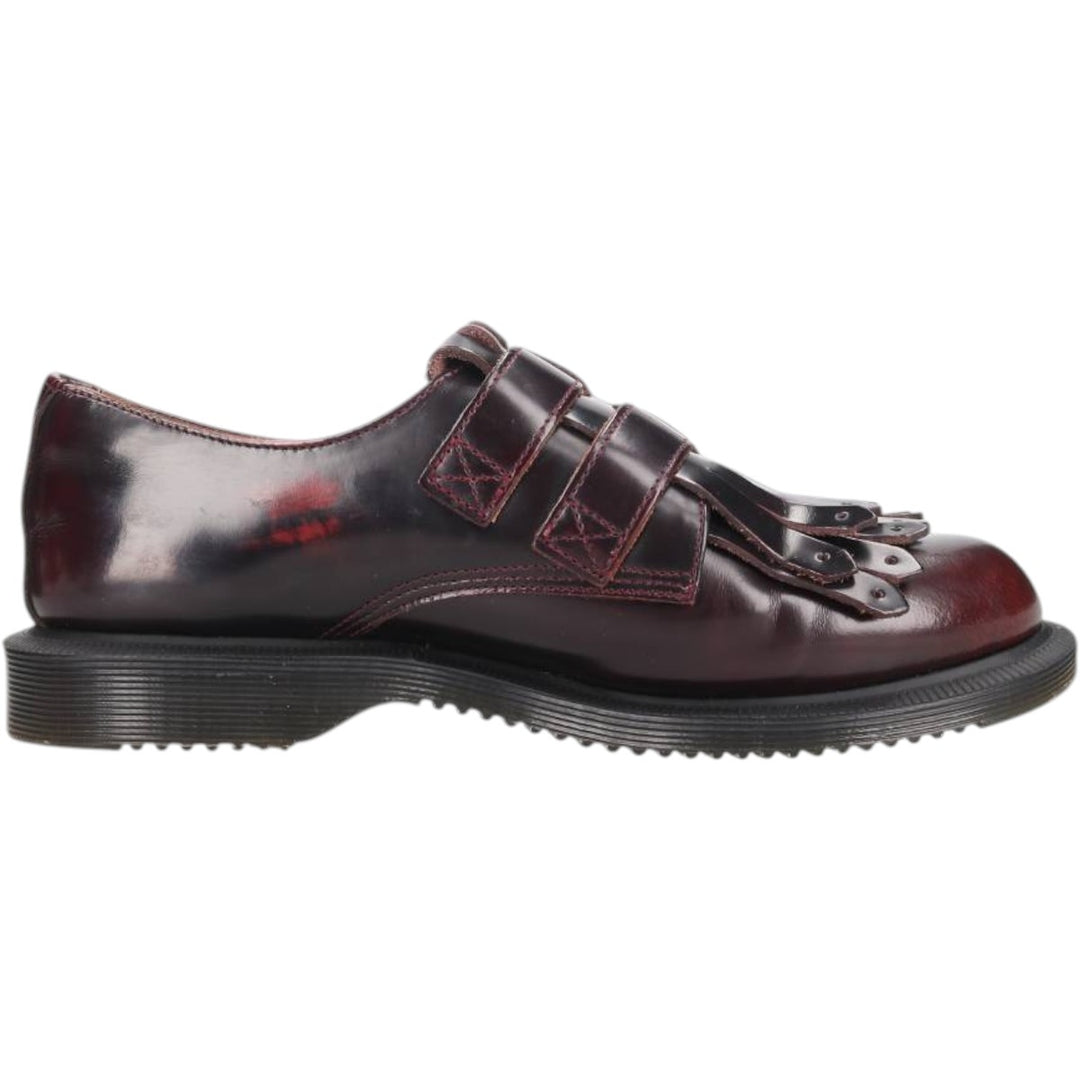 Dr. Martens Quilted Monk Strap Shoes, Size 4, Women's, Size 9.1" /saa015190 Women's 23.0cm genuine leather wine-red Vintage Second Hand