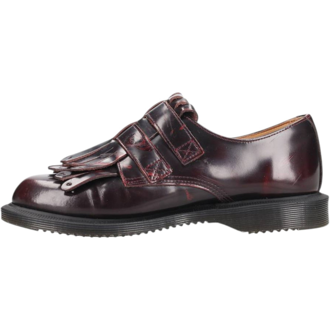Dr. Martens Quilted Monk Strap Shoes, Size 4, Women's, Size 9.1" /saa015190 Women's 23.0cm genuine leather wine-red Vintage Second Hand