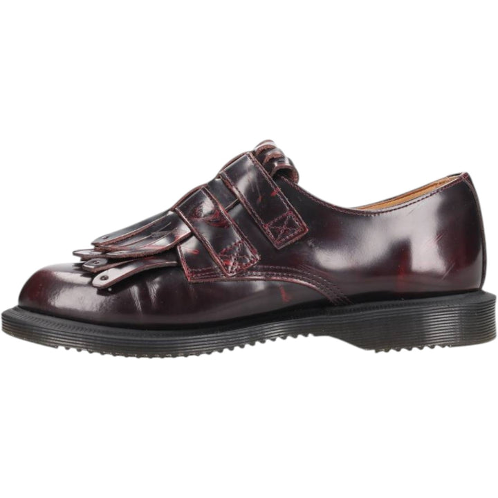 Dr. Martens Quilted Monk Strap Shoes, Size 4, Women's, Size 9.1" /saa015190 Women's 23.0cm genuine leather wine-red Vintage Second Hand