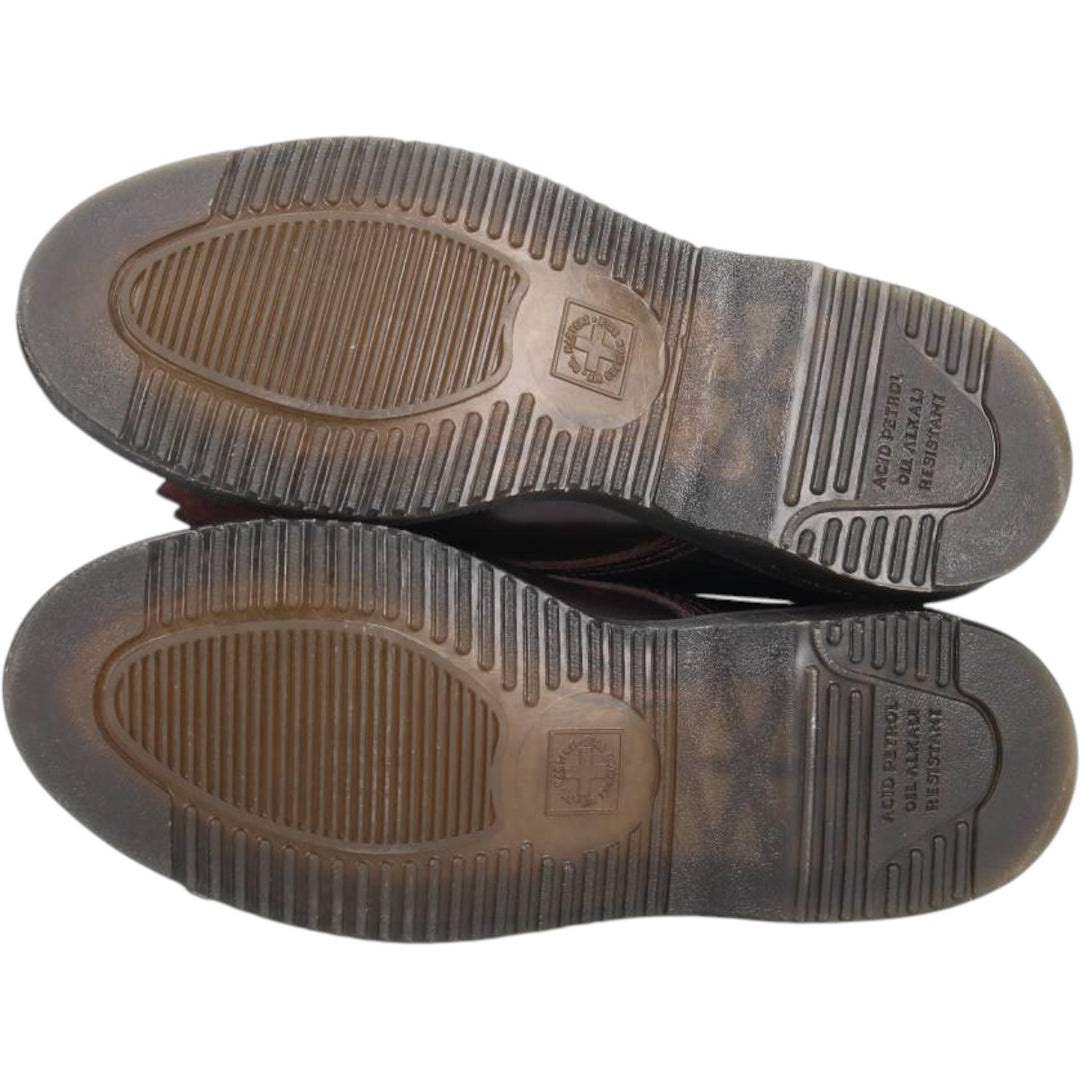 Dr. Martens Quilted Monk Strap Shoes, Size 4, Women's, Size 9.1" /saa015190 Women's 23.0cm genuine leather wine-red Vintage Second Hand