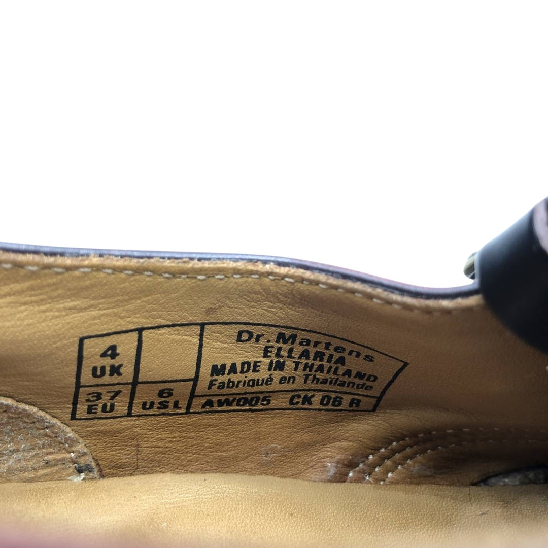 Dr. Martens Quilted Monk Strap Shoes, Size 4, Women's, Size 9.1" /saa015190 Women's 23.0cm genuine leather wine-red Vintage Second Hand