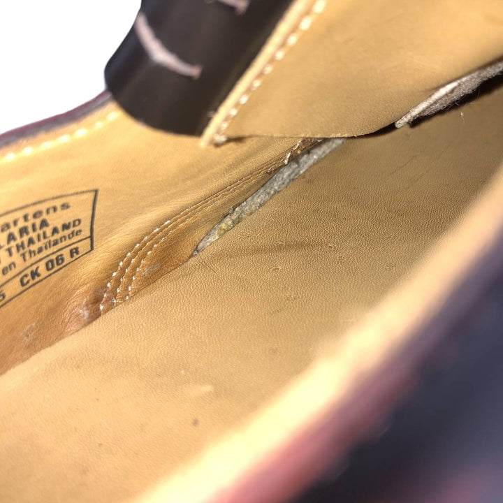 Dr. Martens Quilted Monk Strap Shoes, Size 4, Women's, Size 9.1" /saa015190 Women's 23.0cm genuine leather wine-red Vintage Second Hand