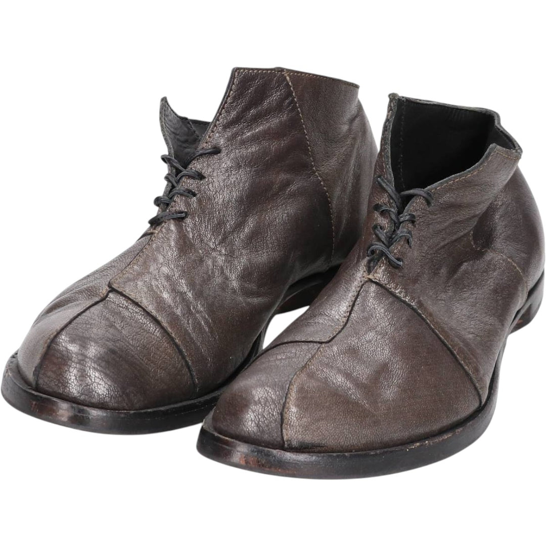 Sidewalk CYDNOQ Short Boots, Made in USA, Size 39 Women's 24.5cm genuine leather black type Vintage Second Hand