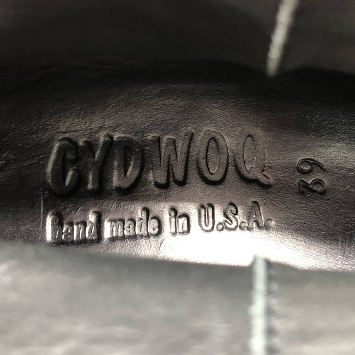 Sidewalk CYDNOQ Short Boots, Made in USA, Size 39 Women's 24.5cm genuine leather black type Vintage Second Hand