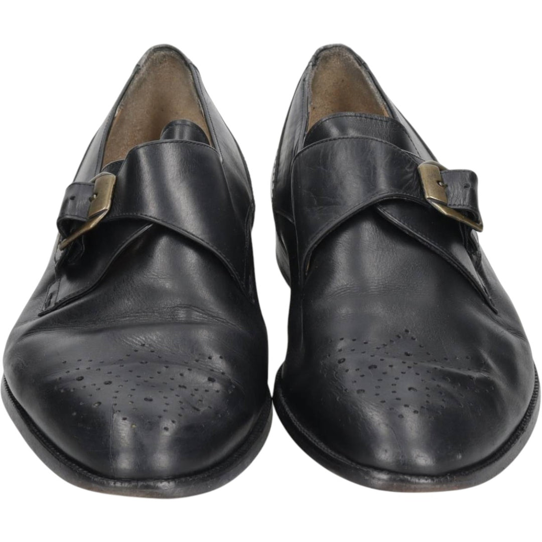 Bally monk strap shoes, made in Italy, size 10 D Men's 28.5cm unclear black type Vintage Second Hand