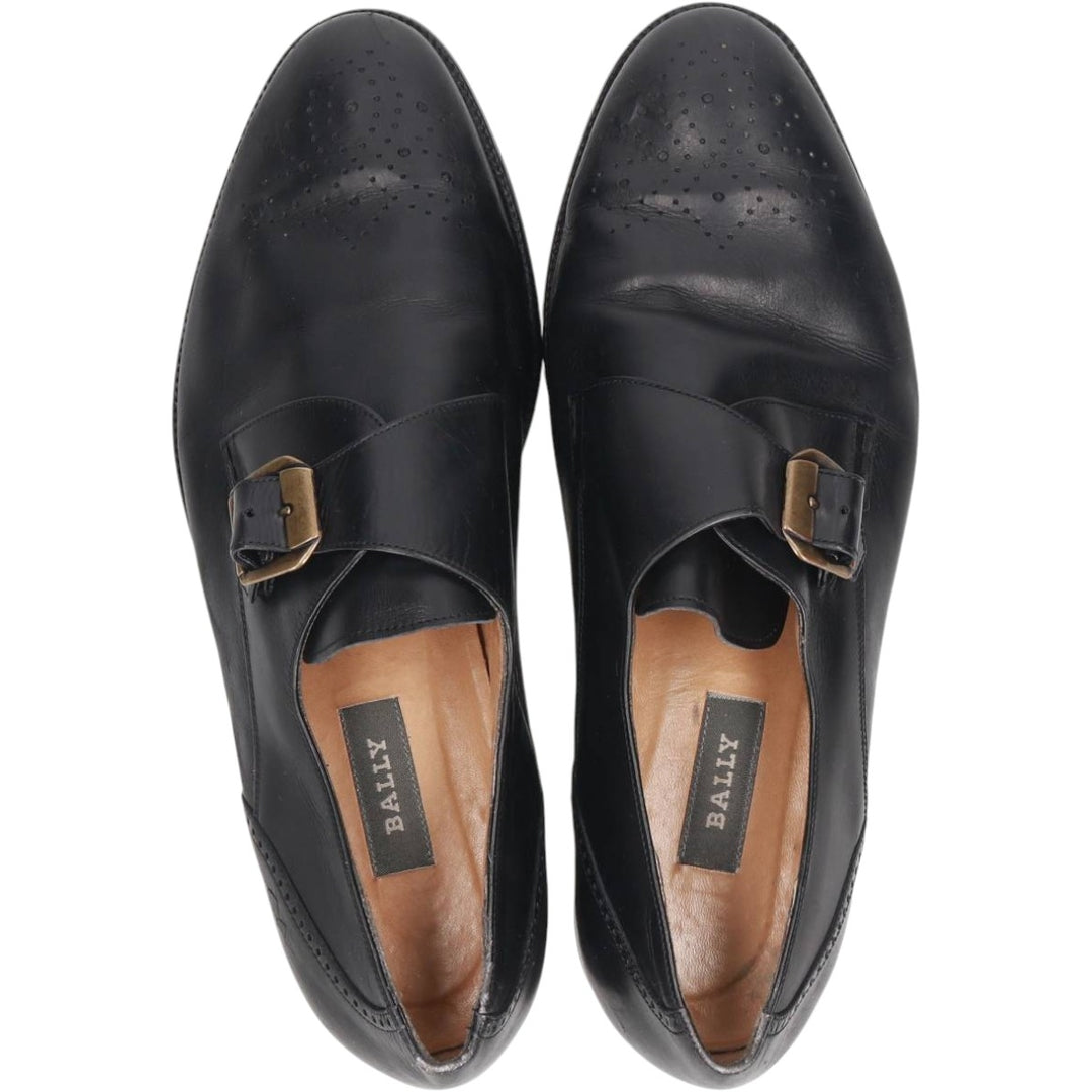Bally monk strap shoes, made in Italy, size 10 D Men's 28.5cm unclear black type Vintage Second Hand