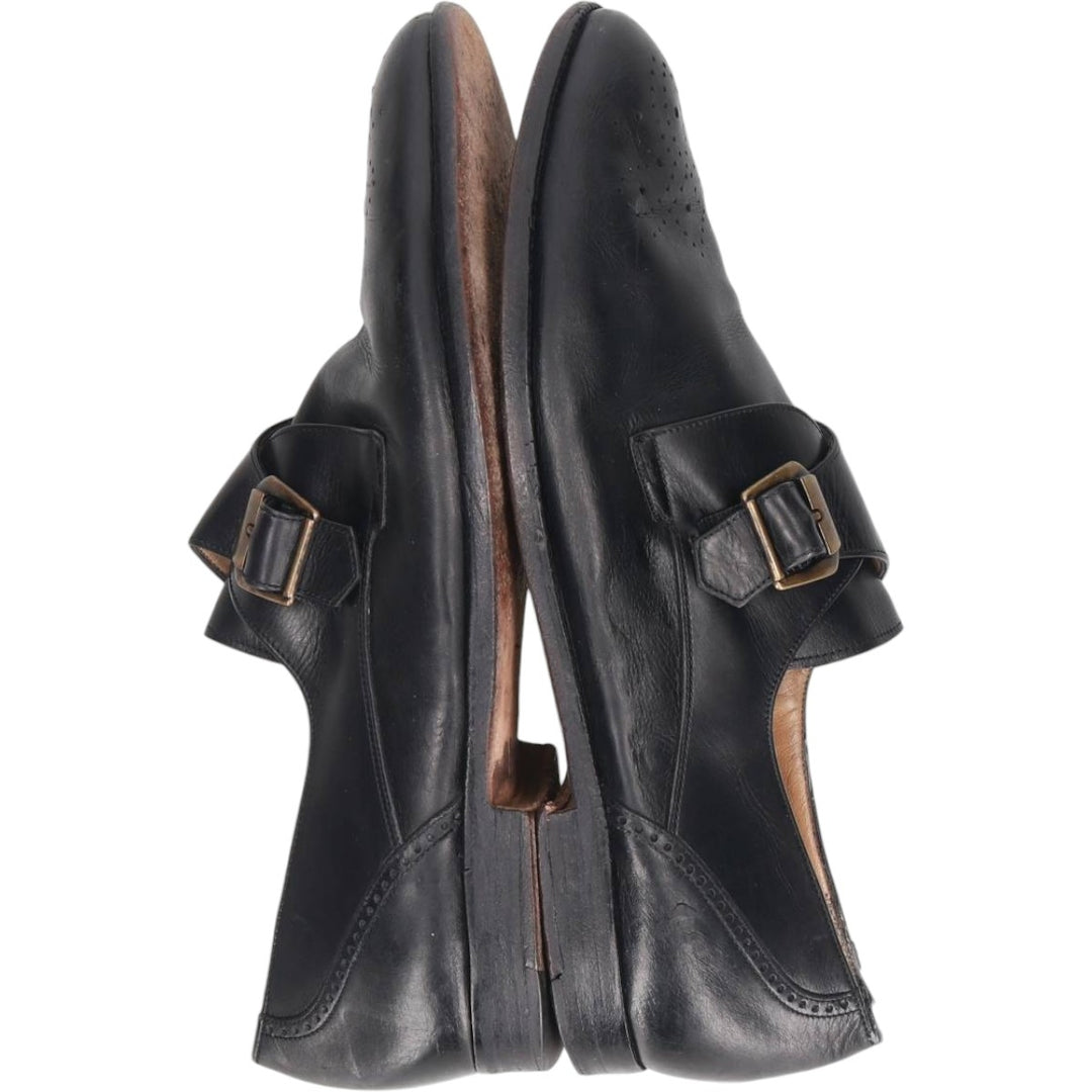 Bally monk strap shoes, made in Italy, size 10 D Men's 28.5cm unclear black type Vintage Second Hand