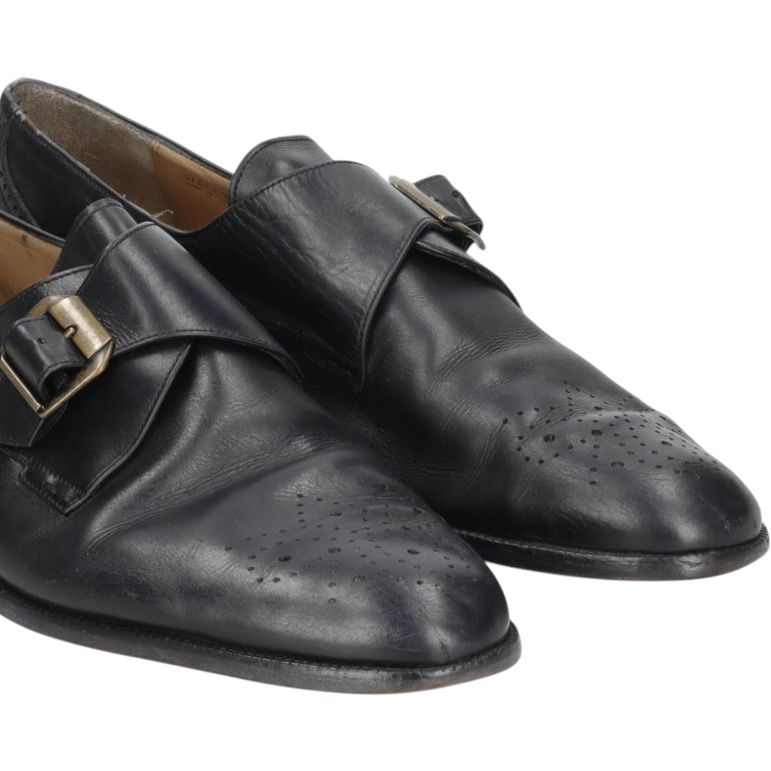 Bally monk strap shoes, made in Italy, size 10 D Men's 28.5cm unclear black type Vintage Second Hand
