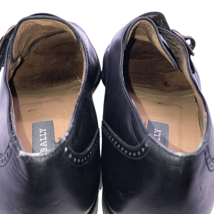 Bally monk strap shoes, made in Italy, size 10 D Men's 28.5cm unclear black type Vintage Second Hand