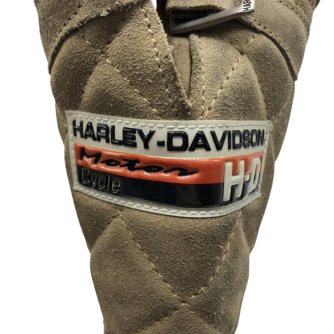 Harley-Davidson Quilted Suede Engineer Boots, Size 5 (Women's 8.7" equivalent) /saa015205 Women's 22.0cm unclear Beige type Vintage Second Hand