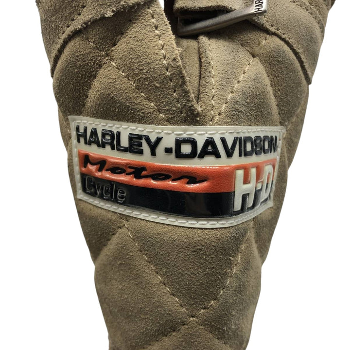 Harley-Davidson Quilted Suede Engineer Boots, Size 5 (Women's 8.7" equivalent) /saa015205 Women's 22.0cm unclear Beige type Vintage Second Hand