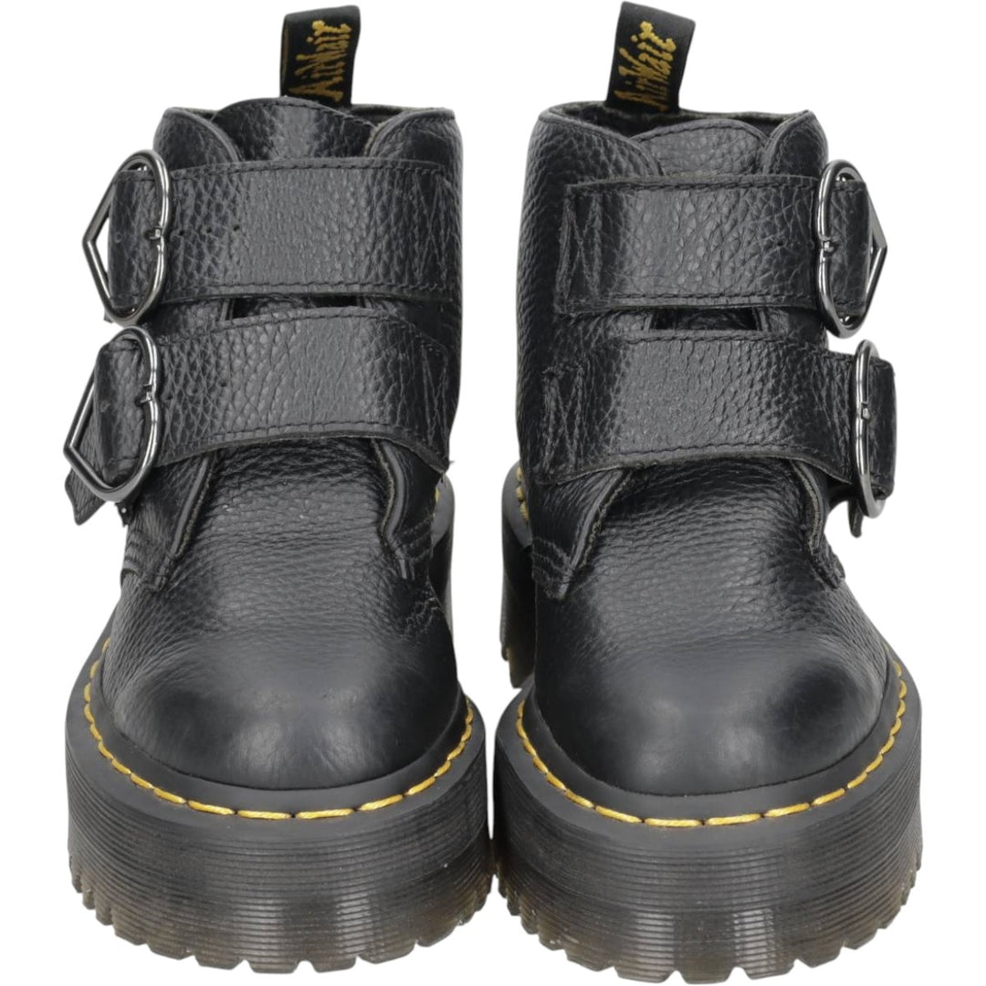 Dr. Martens DEVON HEART Platform Short Boots, Size 3 Women's 22.0cm unclear black type Vintage Second Hand