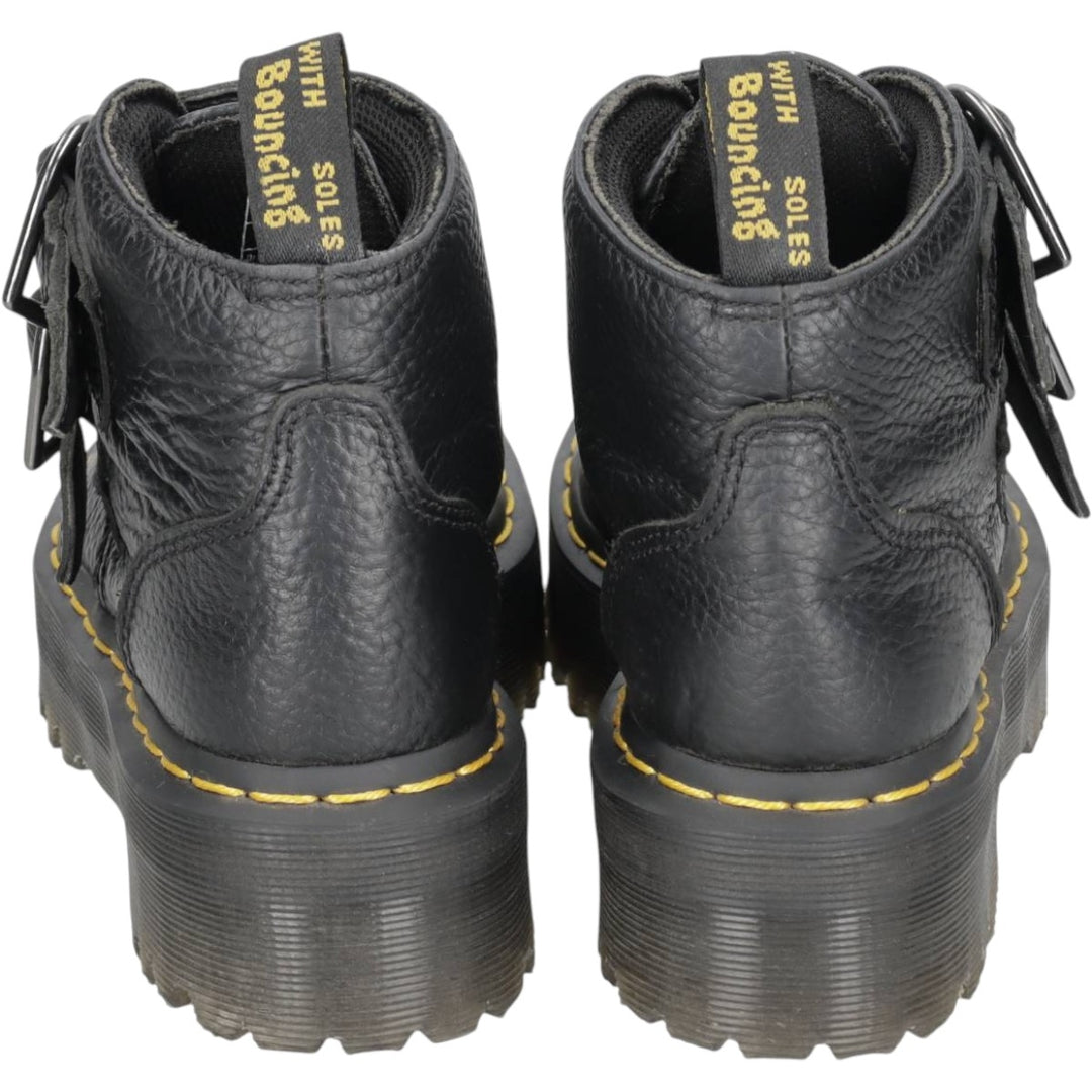 Dr. Martens DEVON HEART Platform Short Boots, Size 3 Women's 22.0cm unclear black type Vintage Second Hand
