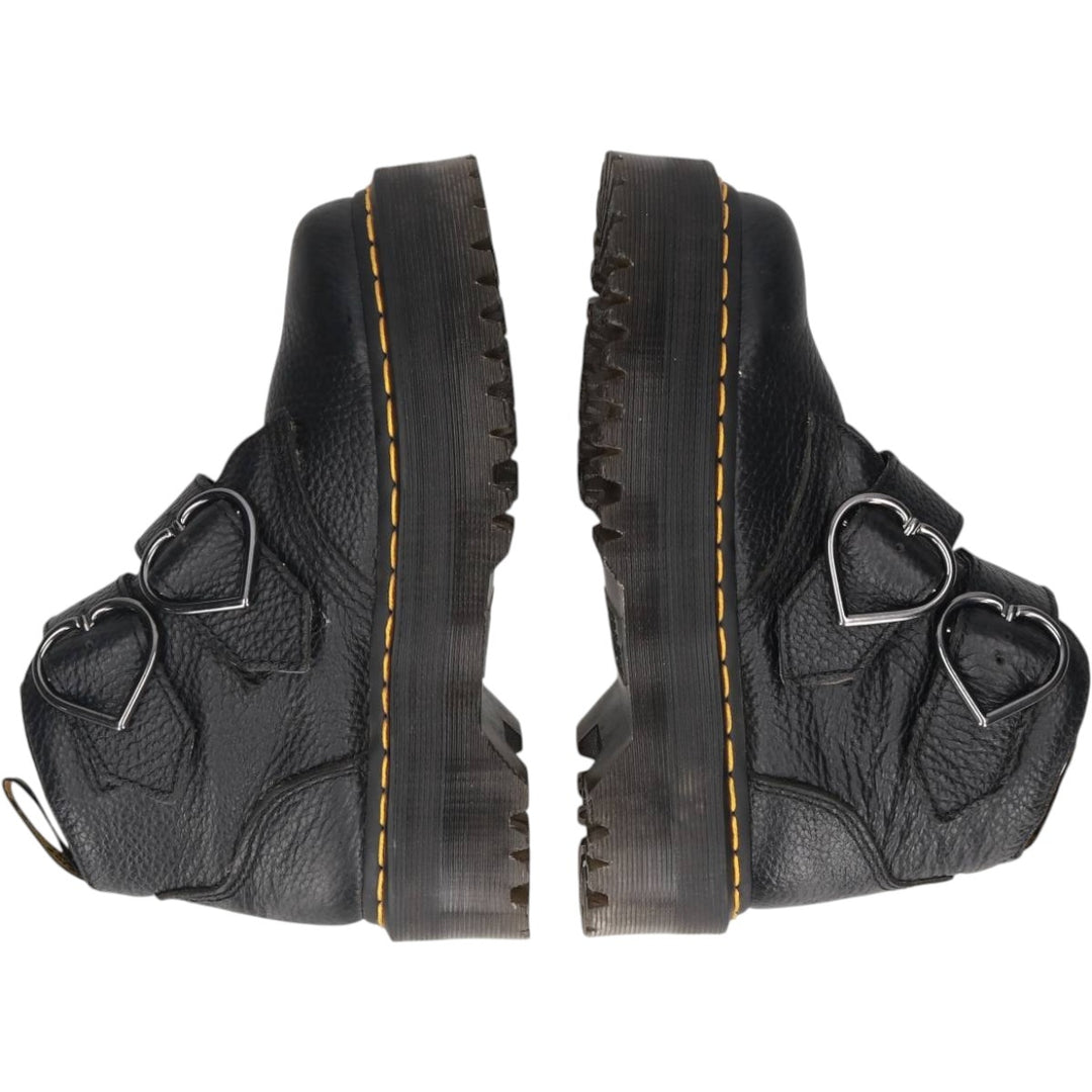 Dr. Martens DEVON HEART Platform Short Boots, Size 3 Women's 22.0cm unclear black type Vintage Second Hand