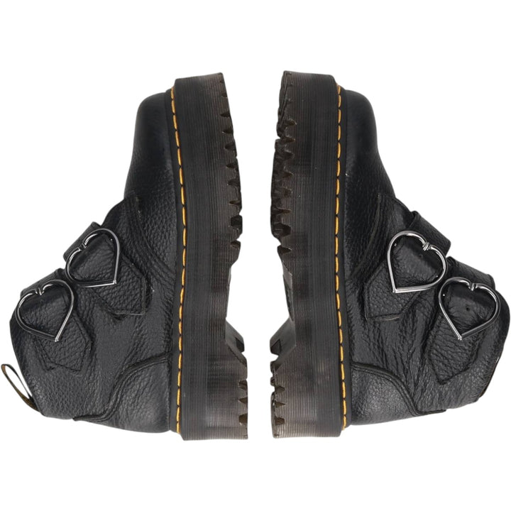 Dr. Martens DEVON HEART Platform Short Boots, Size 3 Women's 22.0cm unclear black type Vintage Second Hand