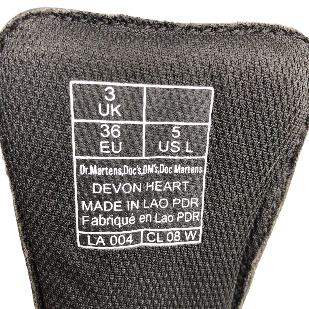 Dr. Martens DEVON HEART Platform Short Boots, Size 3 Women's 22.0cm unclear black type Vintage Second Hand