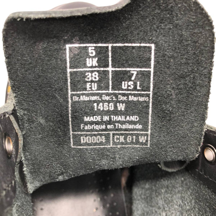 Dr. Martens 1460 W 8-hole boots, size 5 Women's 24.0cm unclear black type Vintage Second Hand