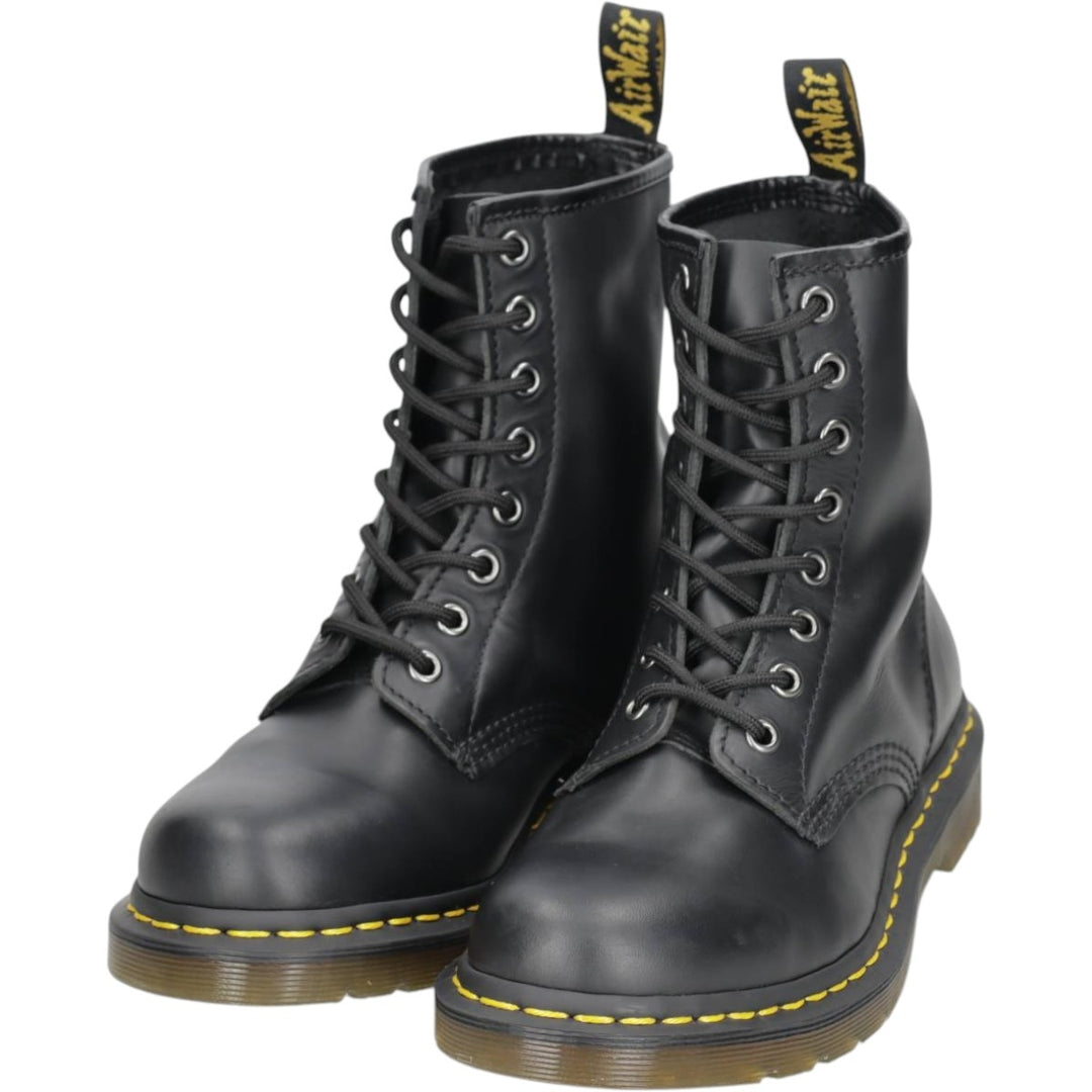 Dr. Martens 11821 8-hole boots, size 6 Women's 25.0cm genuine leather black type Vintage Second Hand