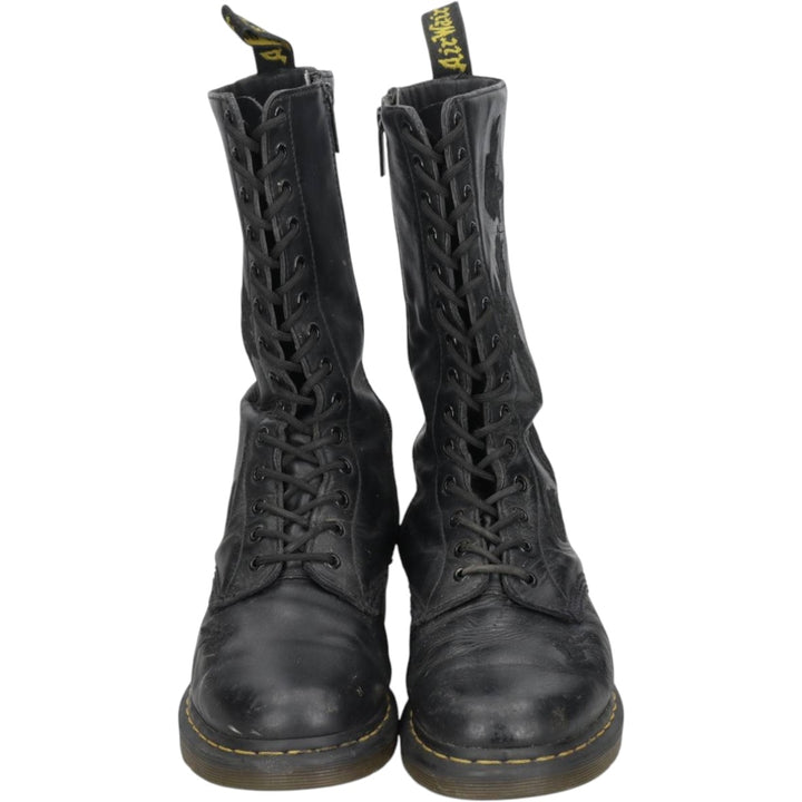 Dr. Martens 1B99 Side Zip 14-Hole Boots, Size 8 (Women's, equivalent to 10.6 inches) /saa015210 Women's 27.0cm unclear black type Vintage Second Hand