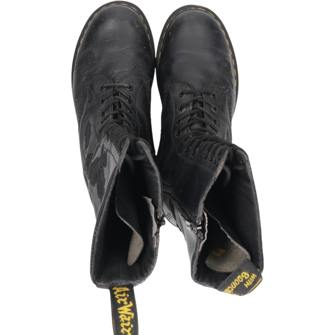 Dr. Martens 1B99 Side Zip 14-Hole Boots, Size 8 (Women's, equivalent to 10.6 inches) /saa015210 Women's 27.0cm unclear black type Vintage Second Hand