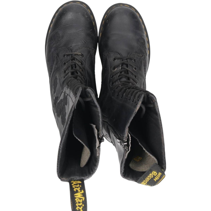 Dr. Martens 1B99 Side Zip 14-Hole Boots, Size 8 (Women's, equivalent to 10.6 inches) /saa015210 Women's 27.0cm unclear black type Vintage Second Hand