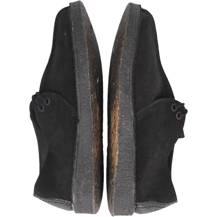 Clarks DESERT TREK Chukka Boots, Made in England, Size 7 1/2 D Women's 24.5cm Genuine Leather Suede black type Vintage Second Hand
