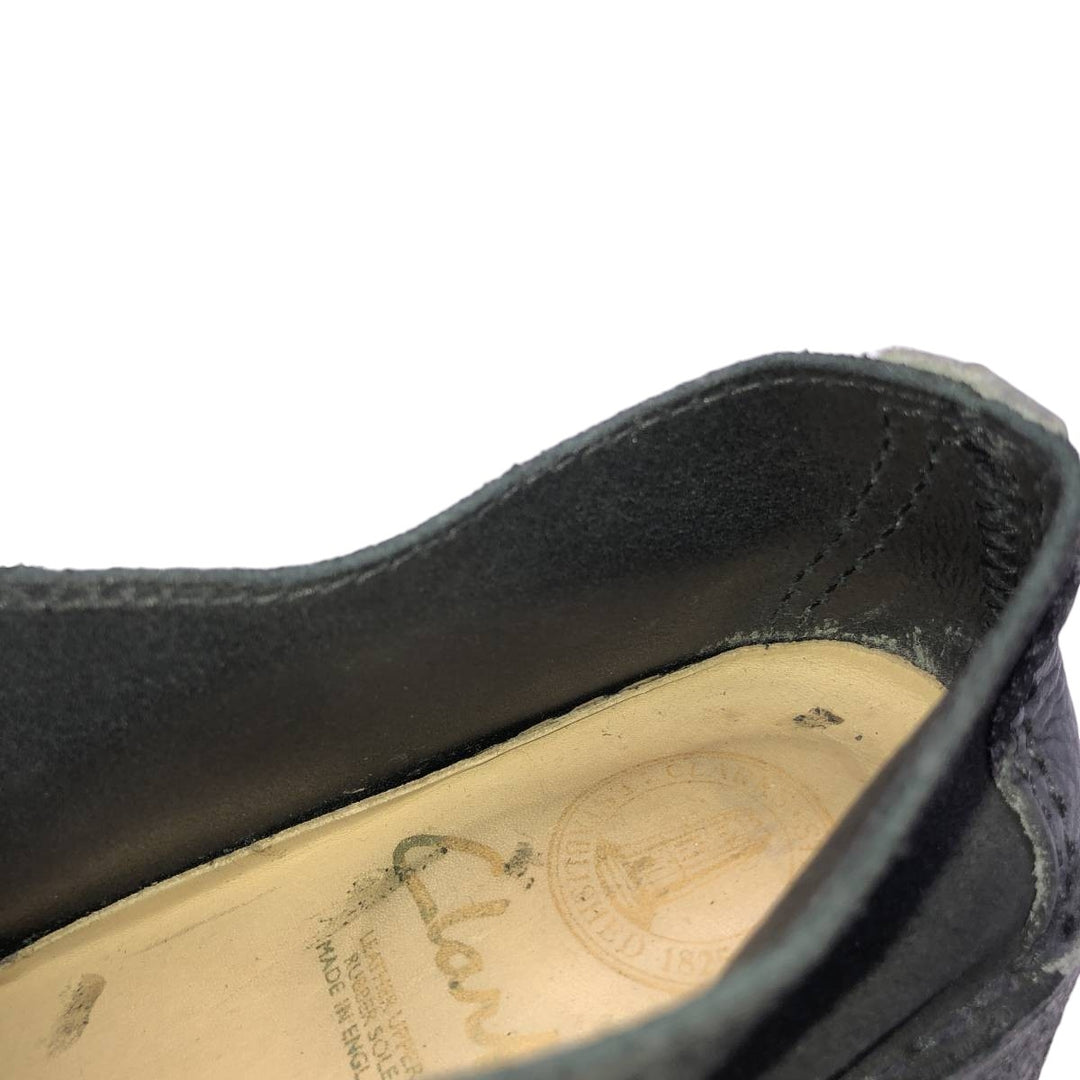 Clarks DESERT TREK Chukka Boots, Made in England, Size 7 1/2 D Women's 24.5cm Genuine Leather Suede black type Vintage Second Hand