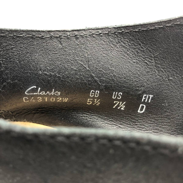 Clarks DESERT TREK Chukka Boots, Made in England, Size 7 1/2 D Women's 24.5cm Genuine Leather Suede black type Vintage Second Hand