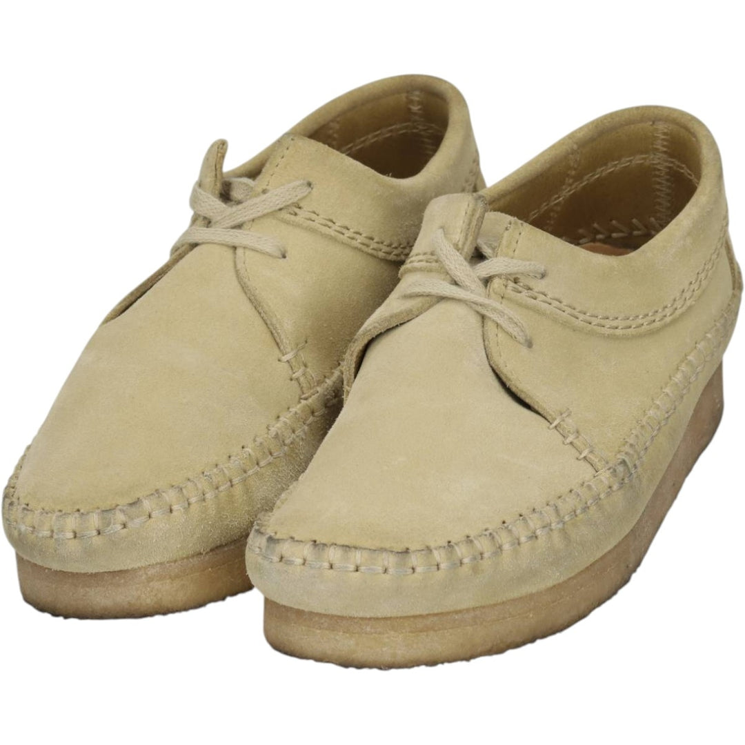 Clarks ORIGINALS WEAVER Moccasin Boots, Size 7 1/2M Women's 24.5cm unclear Beige type Vintage Second Hand