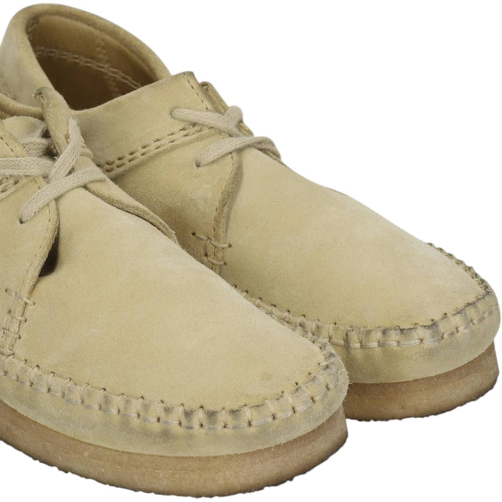 Clarks ORIGINALS WEAVER Moccasin Boots, Size 7 1/2M Women's 24.5cm unclear Beige type Vintage Second Hand