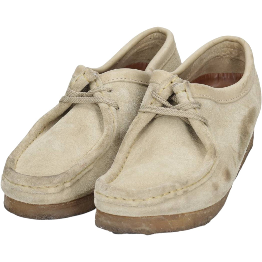 Clarks ORIGINALS Wallabee Chukka Boots, Size 7 1/2 (M) Women's 24.5cm Genuine Leather Suede Beige type Vintage Second Hand