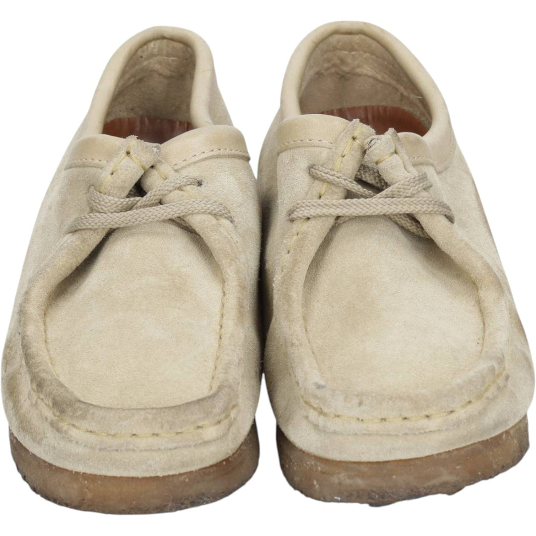 Clarks ORIGINALS Wallabee Chukka Boots, Size 7 1/2 (M) Women's 24.5cm Genuine Leather Suede Beige type Vintage Second Hand