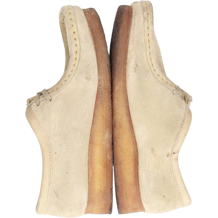 Clarks ORIGINALS Wallabee Chukka Boots, Size 7 1/2 (M) Women's 24.5cm Genuine Leather Suede Beige type Vintage Second Hand