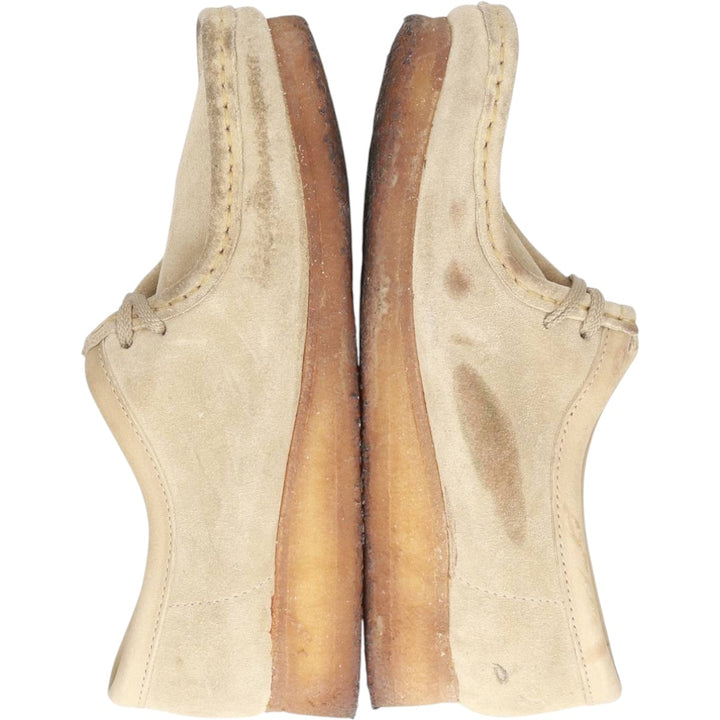 Clarks ORIGINALS Wallabee Chukka Boots, Size 7 1/2 (M) Women's 24.5cm Genuine Leather Suede Beige type Vintage Second Hand