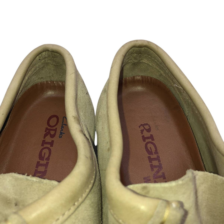 Clarks ORIGINALS Wallabee Chukka Boots, Size 7 1/2 (M) Women's 24.5cm Genuine Leather Suede Beige type Vintage Second Hand