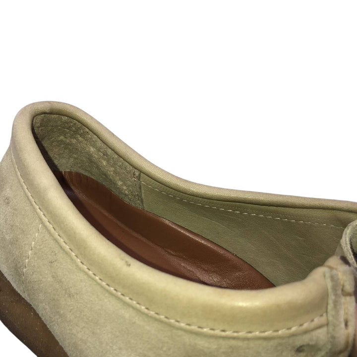 Clarks ORIGINALS Wallabee Chukka Boots, Size 7 1/2 (M) Women's 24.5cm Genuine Leather Suede Beige type Vintage Second Hand