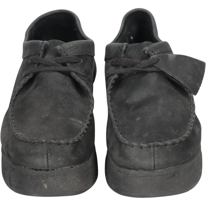Clarks Wallacraft platform suede Wallabee shoes, size 9 1/2 (M) Women's 25.5cm suede black type Vintage Second Hand