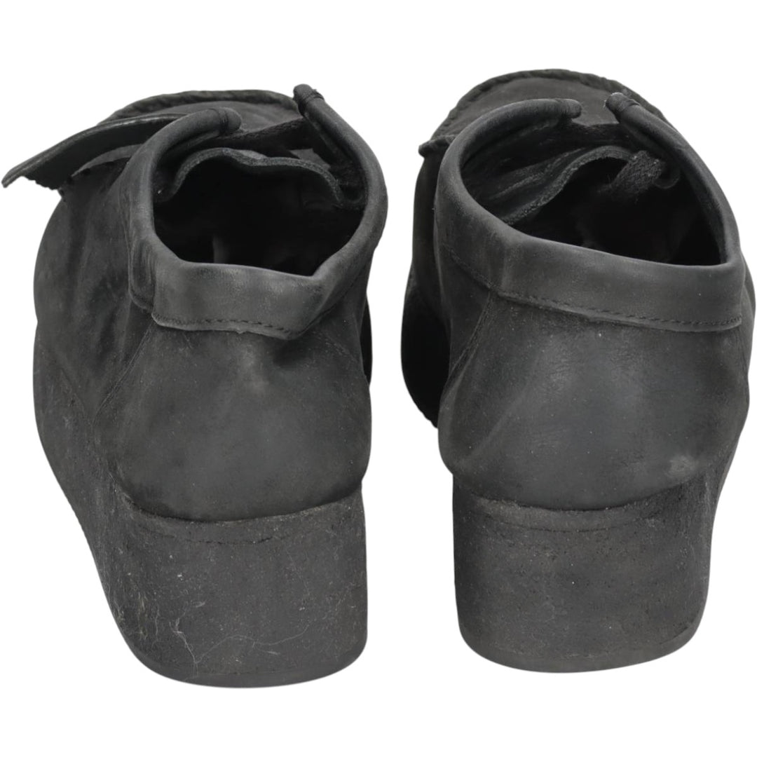 Clarks Wallacraft platform suede Wallabee shoes, size 9 1/2 (M) Women's 25.5cm suede black type Vintage Second Hand