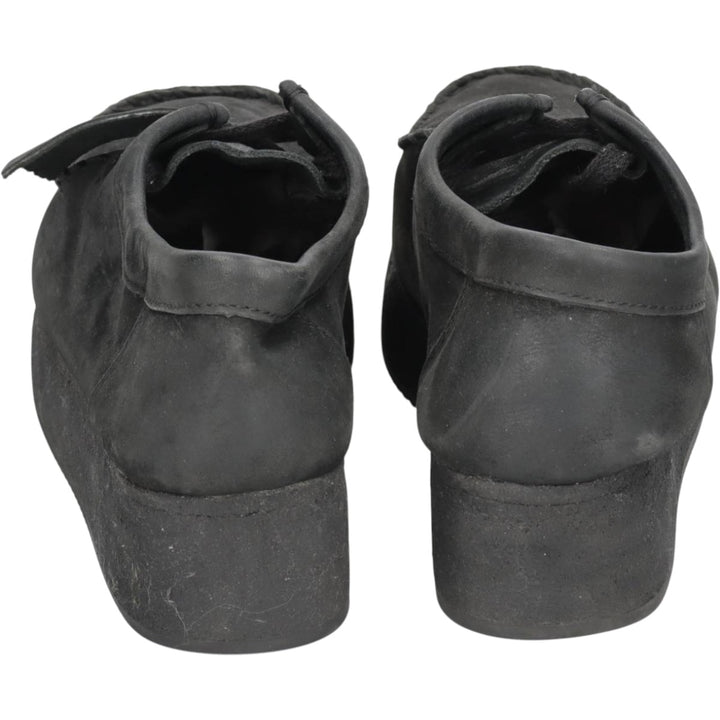 Clarks Wallacraft platform suede Wallabee shoes, size 9 1/2 (M) Women's 25.5cm suede black type Vintage Second Hand