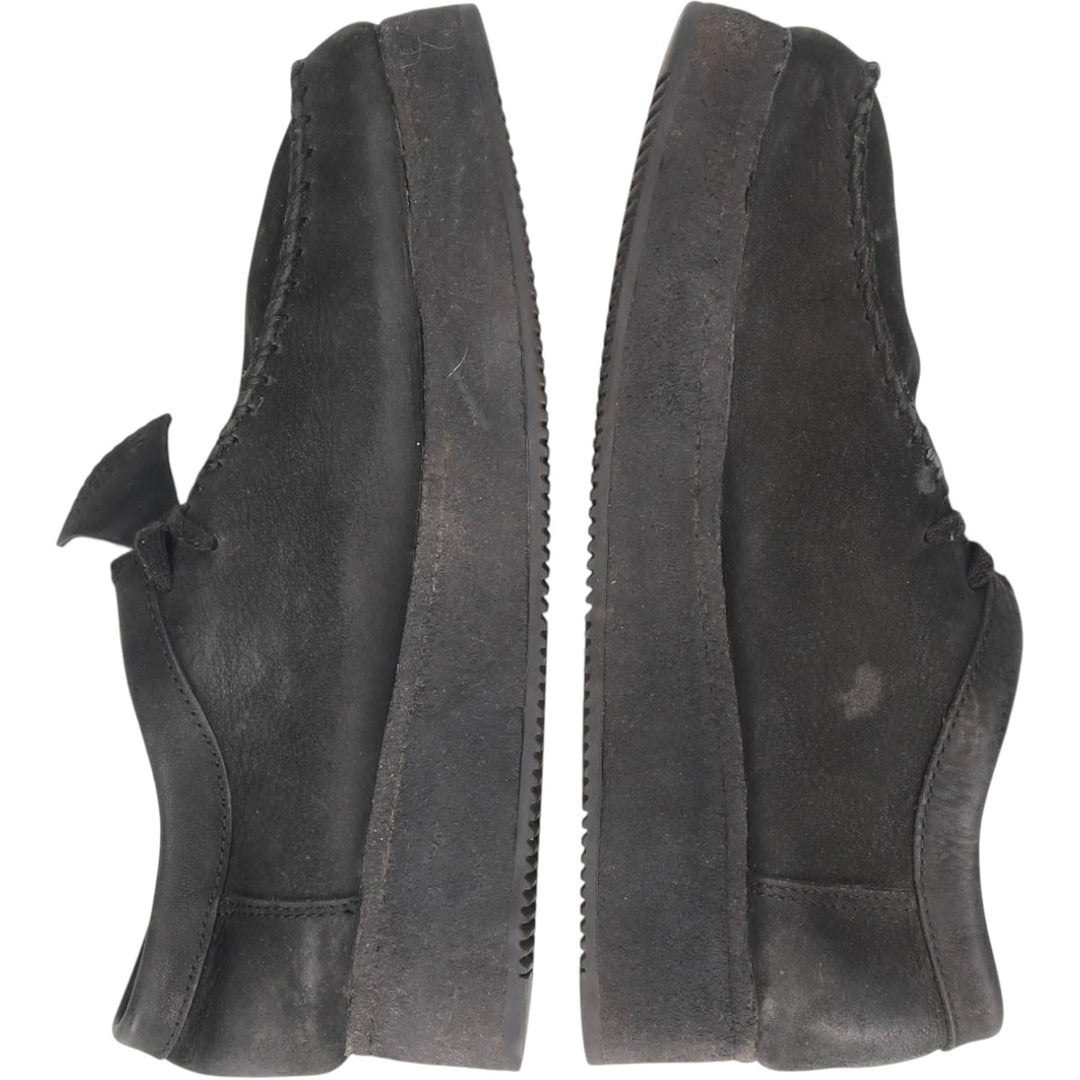 Clarks Wallacraft platform suede Wallabee shoes, size 9 1/2 (M) Women's 25.5cm suede black type Vintage Second Hand