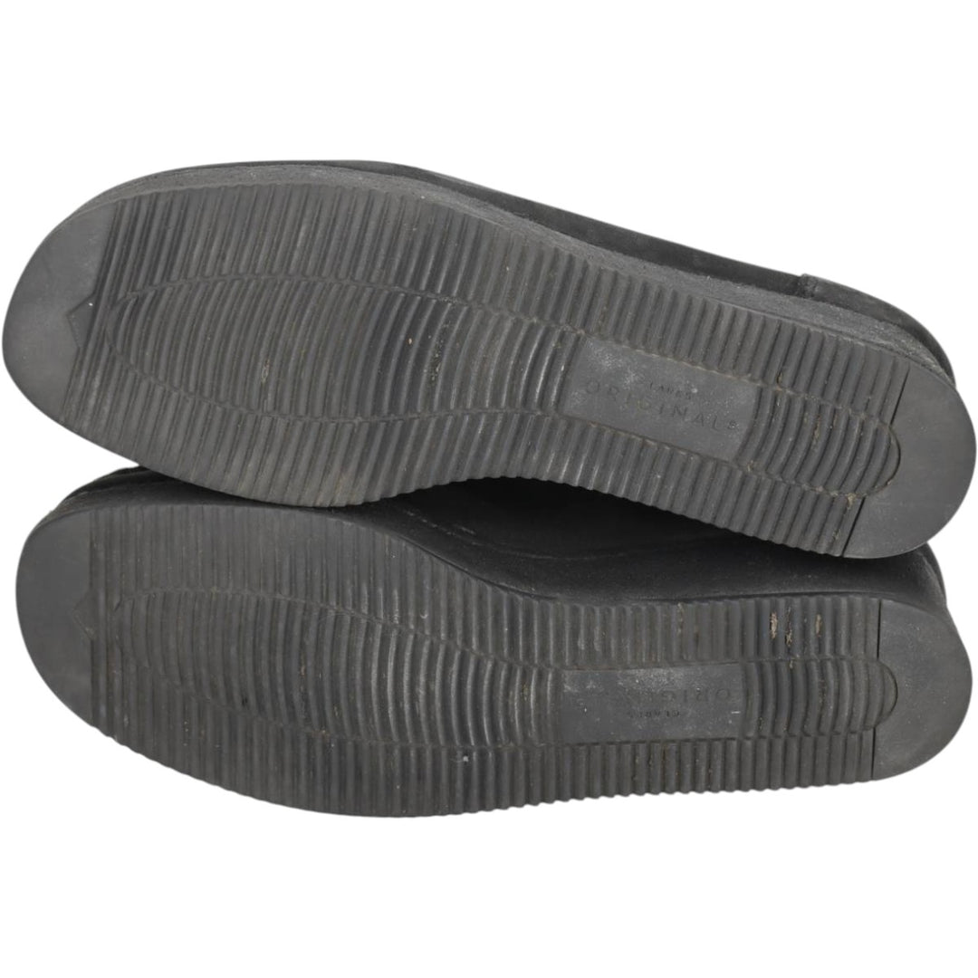 Clarks Wallacraft platform suede Wallabee shoes, size 9 1/2 (M) Women's 25.5cm suede black type Vintage Second Hand