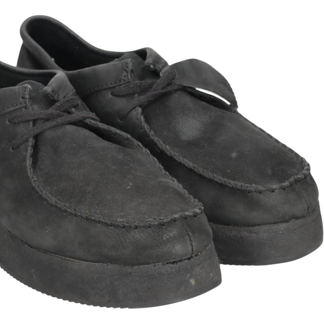 Clarks Wallacraft platform suede Wallabee shoes, size 9 1/2 (M) Women's 25.5cm suede black type Vintage Second Hand