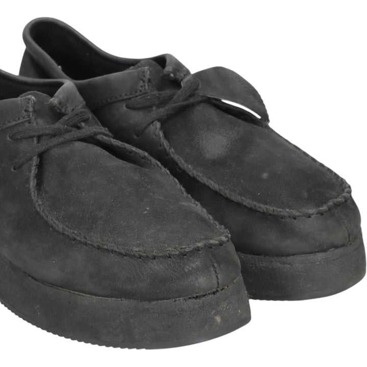 Clarks Wallacraft platform suede Wallabee shoes, size 9 1/2 (M) Women's 25.5cm suede black type Vintage Second Hand