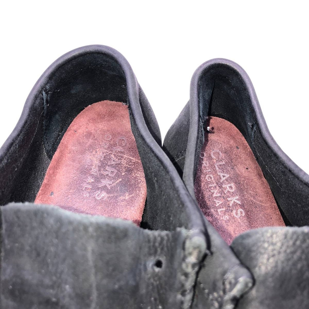 Clarks Wallacraft platform suede Wallabee shoes, size 9 1/2 (M) Women's 25.5cm suede black type Vintage Second Hand