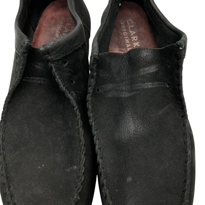 Clarks Wallacraft platform suede Wallabee shoes, size 9 1/2 (M) Women's 25.5cm suede black type Vintage Second Hand