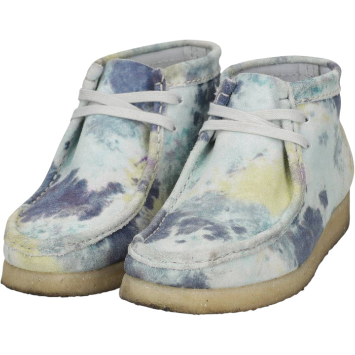 Clarks ORIGINALS Tie-Dye Pattern Chukka Boots, Size 8 M Women's 25.0cm unclear Blue type light blue Vintage Second Hand